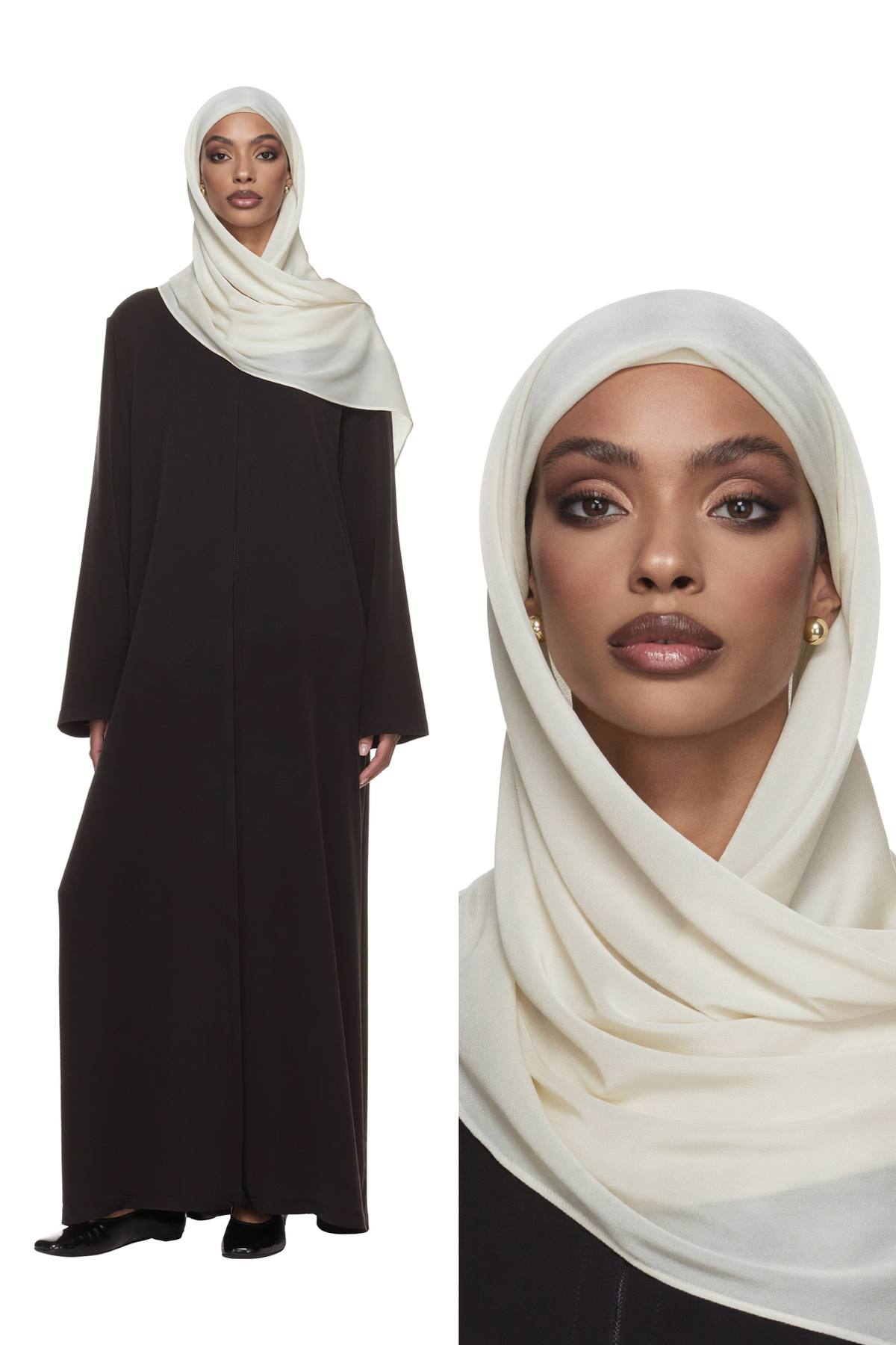 Quiet Hour, Plaster stone Crepe abaya